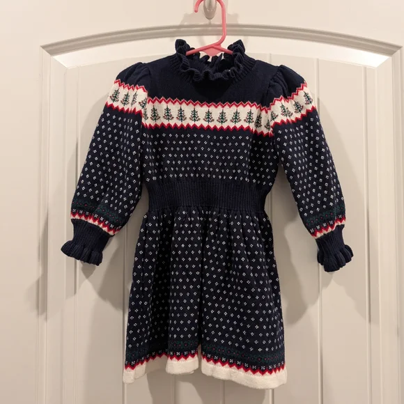 Janie and Jack Navy Knit Dress - Picture 2 of 5